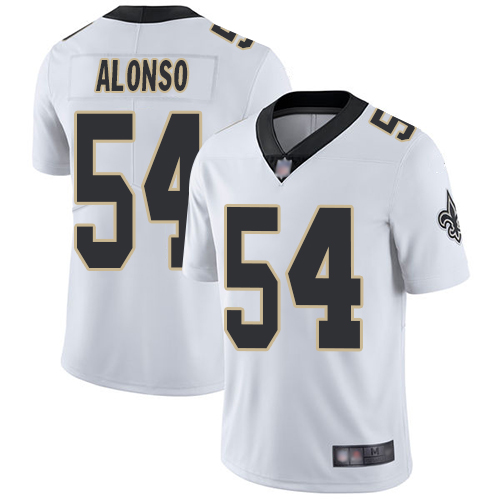 Men New Orleans Saints Limited White Kiko Alonso Road Jersey NFL Football #54 Vapor Untouchable Jersey->women nfl jersey->Women Jersey